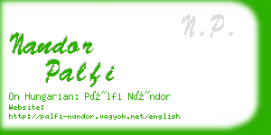 nandor palfi business card
